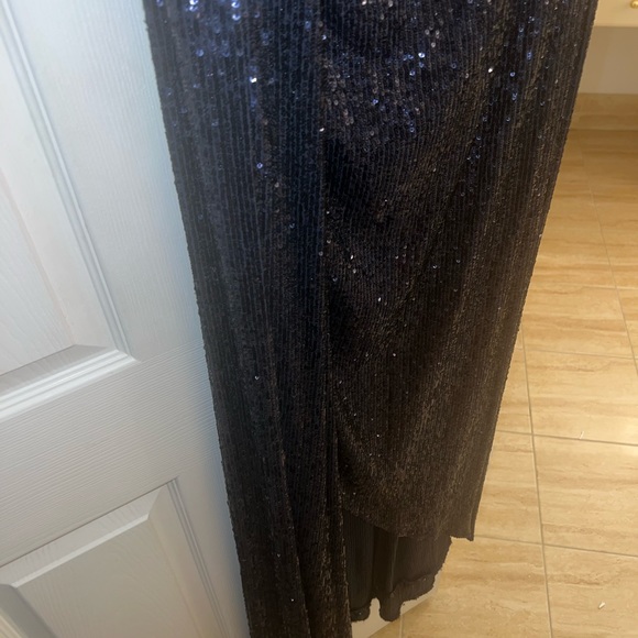 Jovani -Midnight Navy Sequin Strapless Gown -Size 8 - Picture 4 of 6